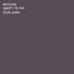 #574C54 - Don Juan Color Image
